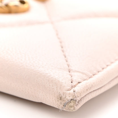 Chanel Lambskin Quilted Chanel 19 Card Holder Light Pink 11 of 12