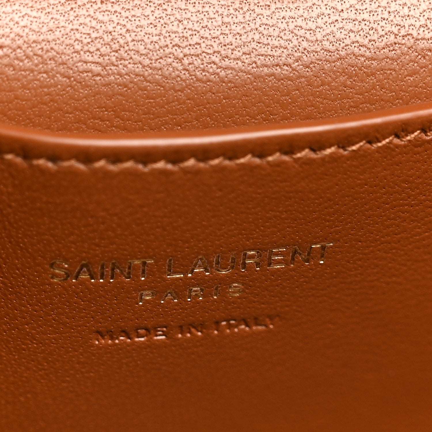 Saint Laurent Canvas Calfskin Mini Gaby Vanity Case  Desert Dust Brick 6 of 10