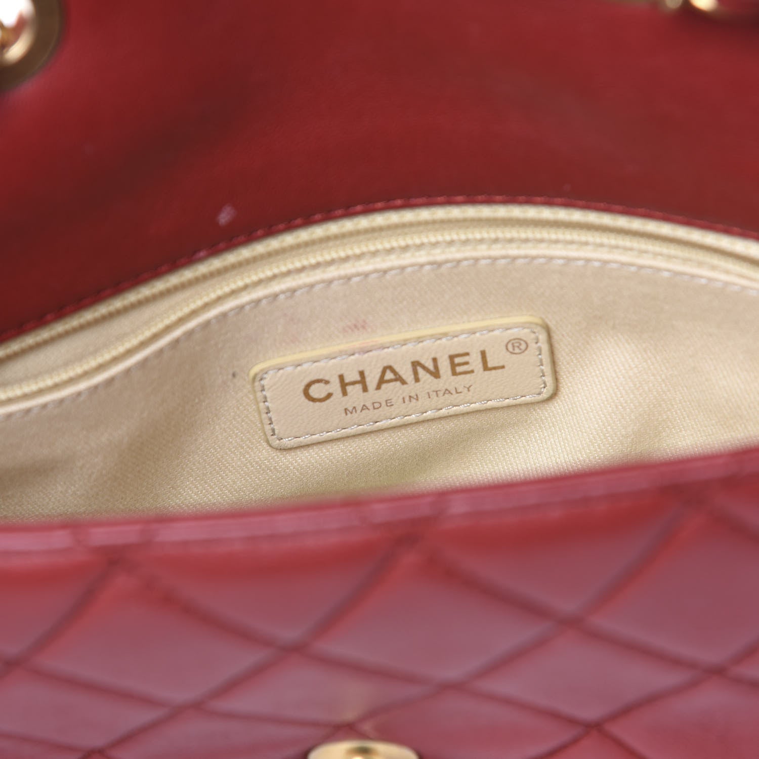 Chanel Lambskin Quilted Medium Contrast Stitch Flap Red 5 of 18