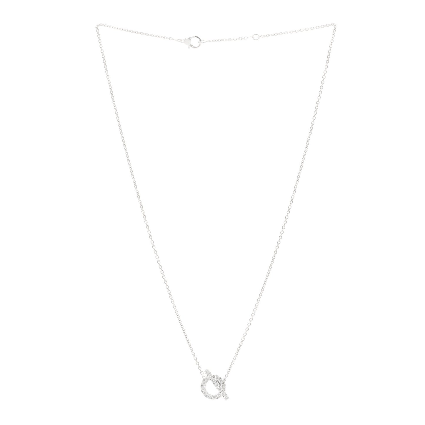 18K White Gold Diamond Finesse Pendant Necklace