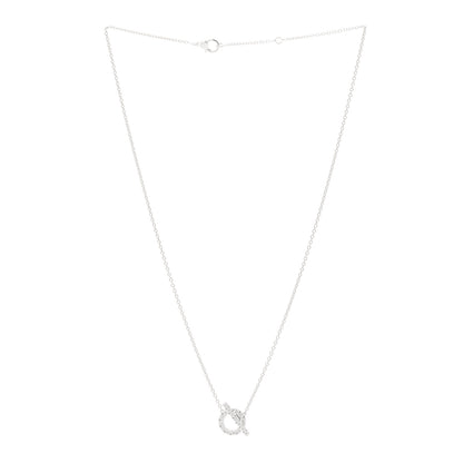 Hermes 18K White Gold Diamond Finesse Pendant Necklace 3 of 6