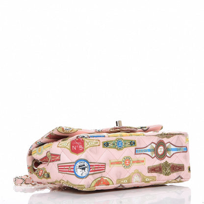 Chanel Satin Paris Cuba Cigare Print Mini Flap Pink 4 of 8