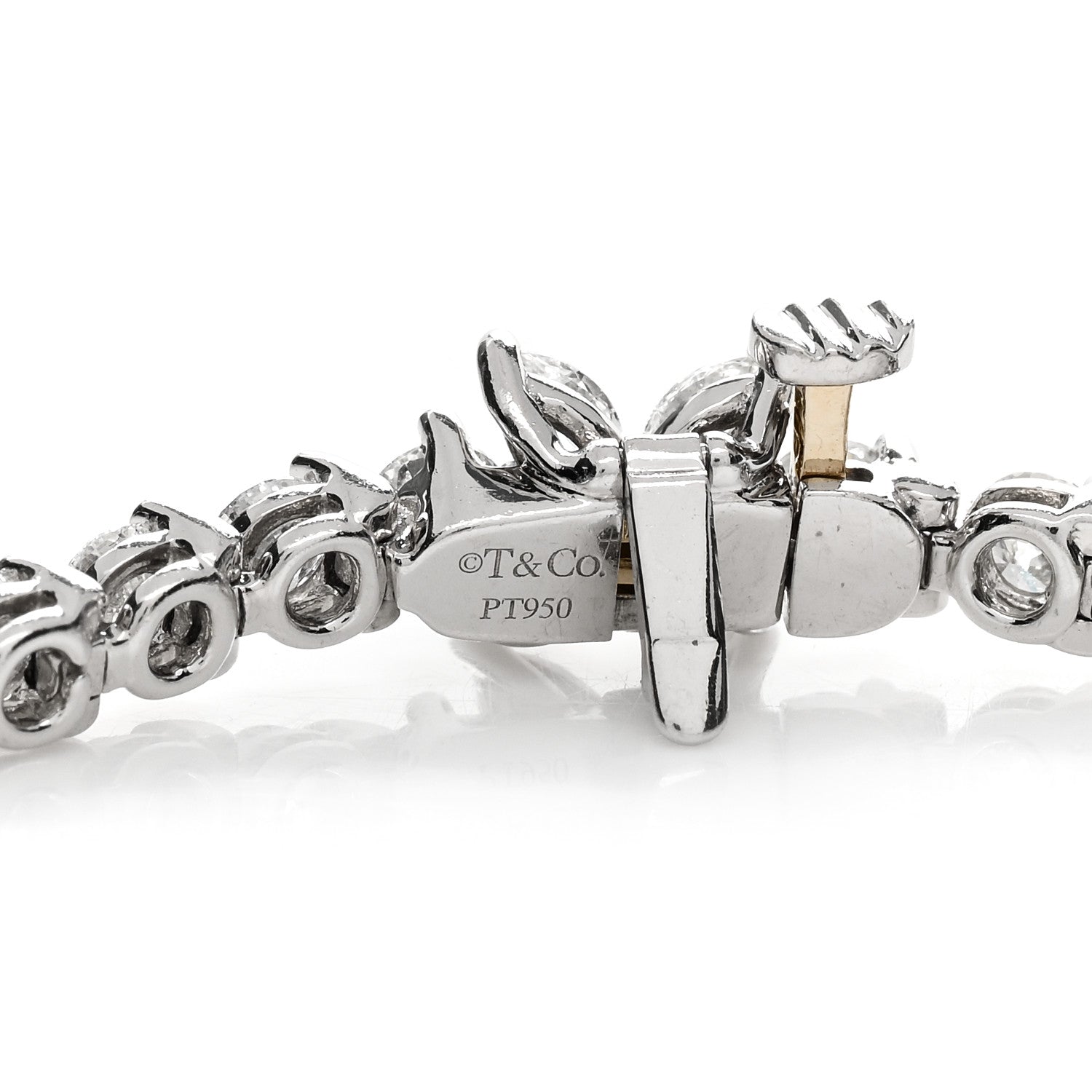 Tiffany Platinum Diamond 4.49ctw Victoria Tennis Bracelet 3 of 3