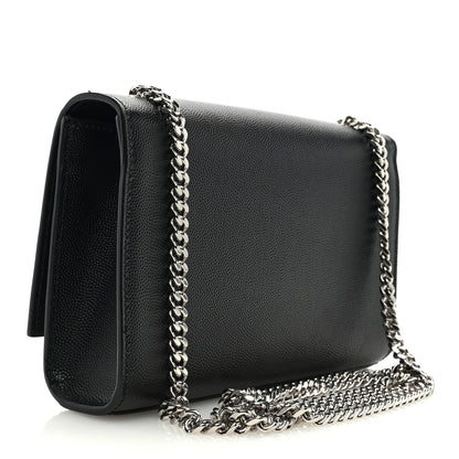 Saint Laurent SAINT LAURENT Grain De Poudre Small Monogram Kate Satchel Black 2 of 9