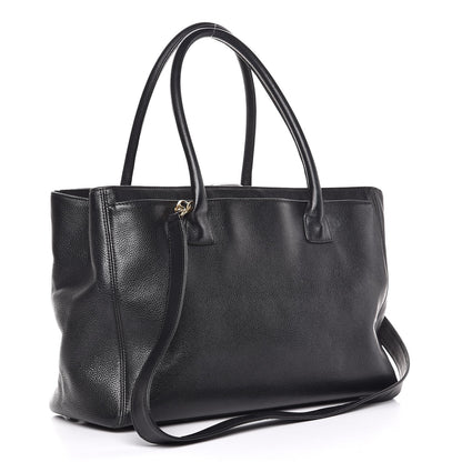 Chanel Calfskin Cerf Executive Shopper Tote Black 4 of 14