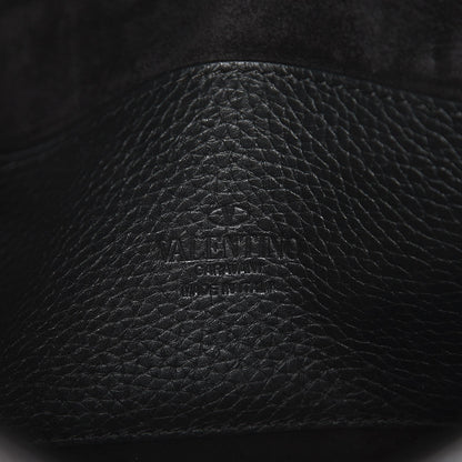 Valentino Garavani Pebbled Calfskin Medium Rockstud Flip Lock Crossbody Bag Black 6 of 7