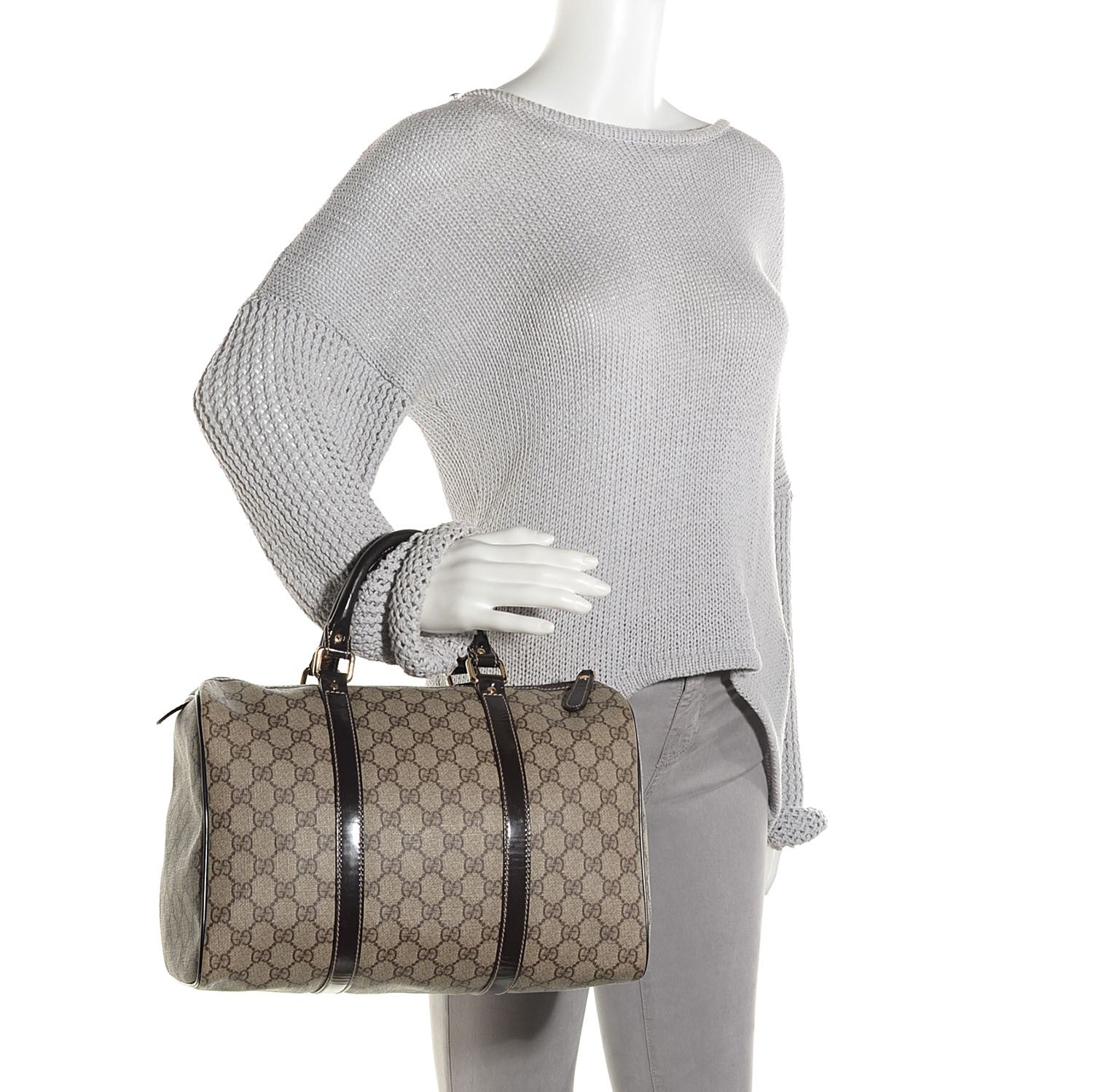 Gucci GG Plus Monogram Medium Joy Boston Dark Brown 2 of 7