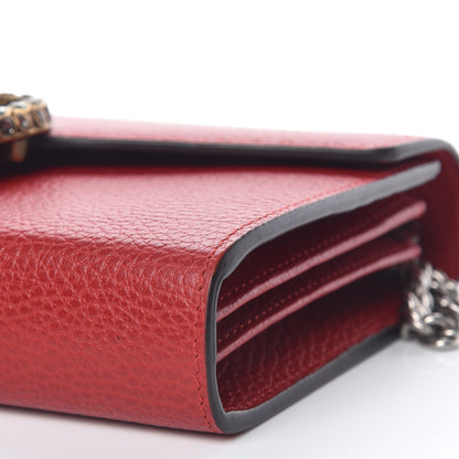 Gucci Calfskin Mini Dionysus Chain Wallet Hibiscus Red 7 of 13