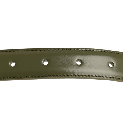 Celine Box Calfskin Medium 25mm Triomphe Belt 80 32 Fall Green 5 of 6