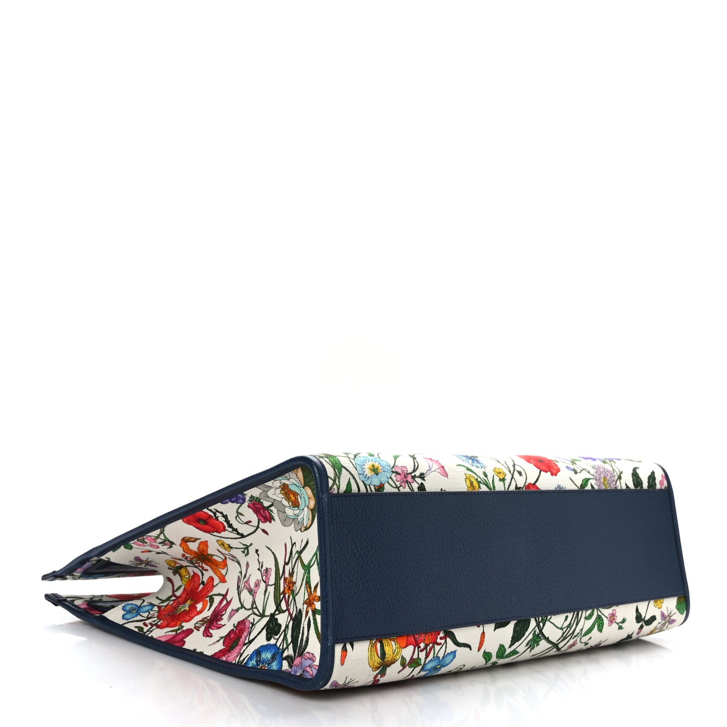 Canvas Large Flora Tote Navy Multicolor