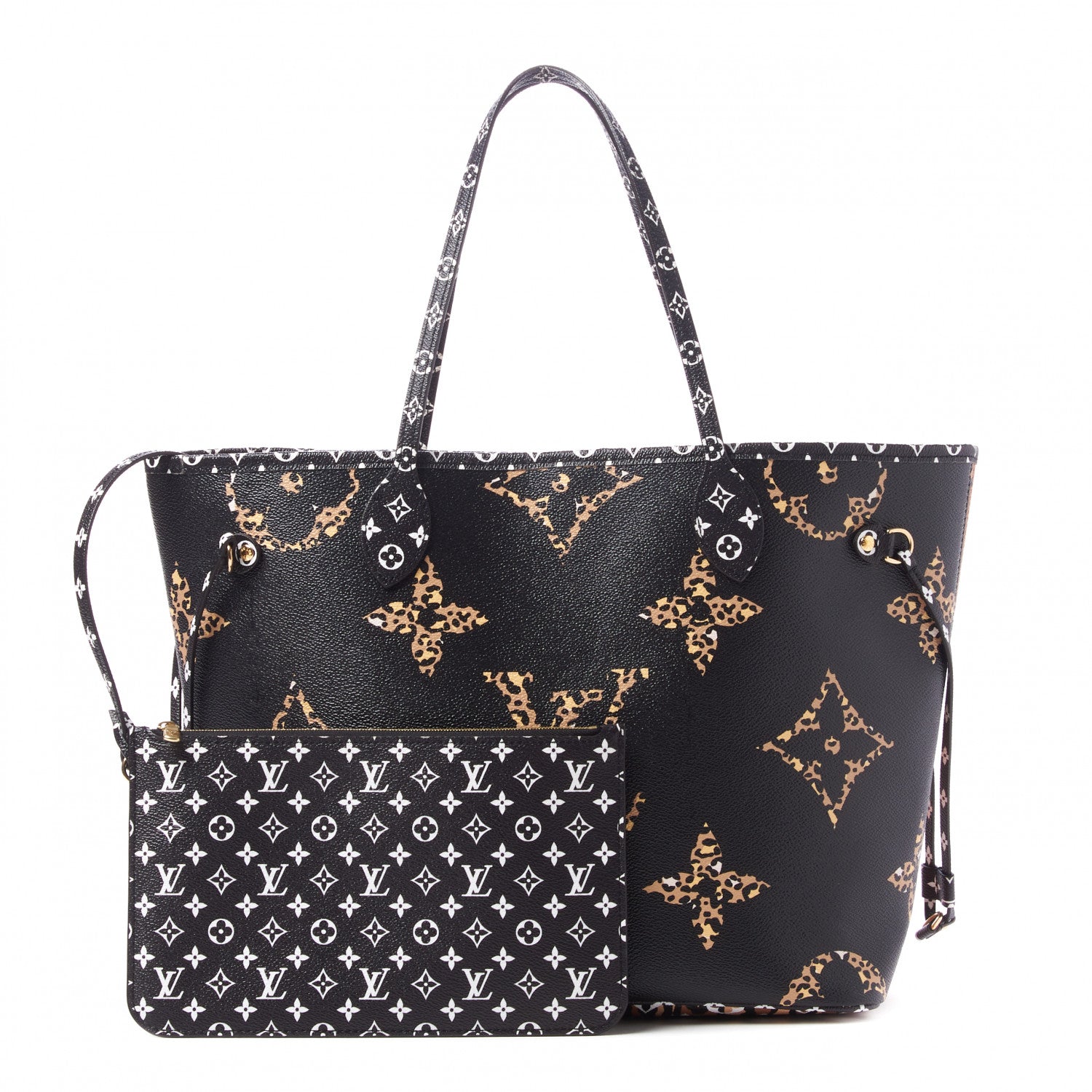 Louis Vuitton Monogram Giant Jungle Neverfull MM Black 1 of 8