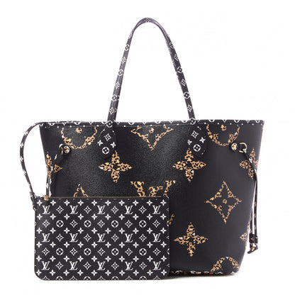 Louis Vuitton Monogram Giant Jungle Neverfull MM Black 1 of 8