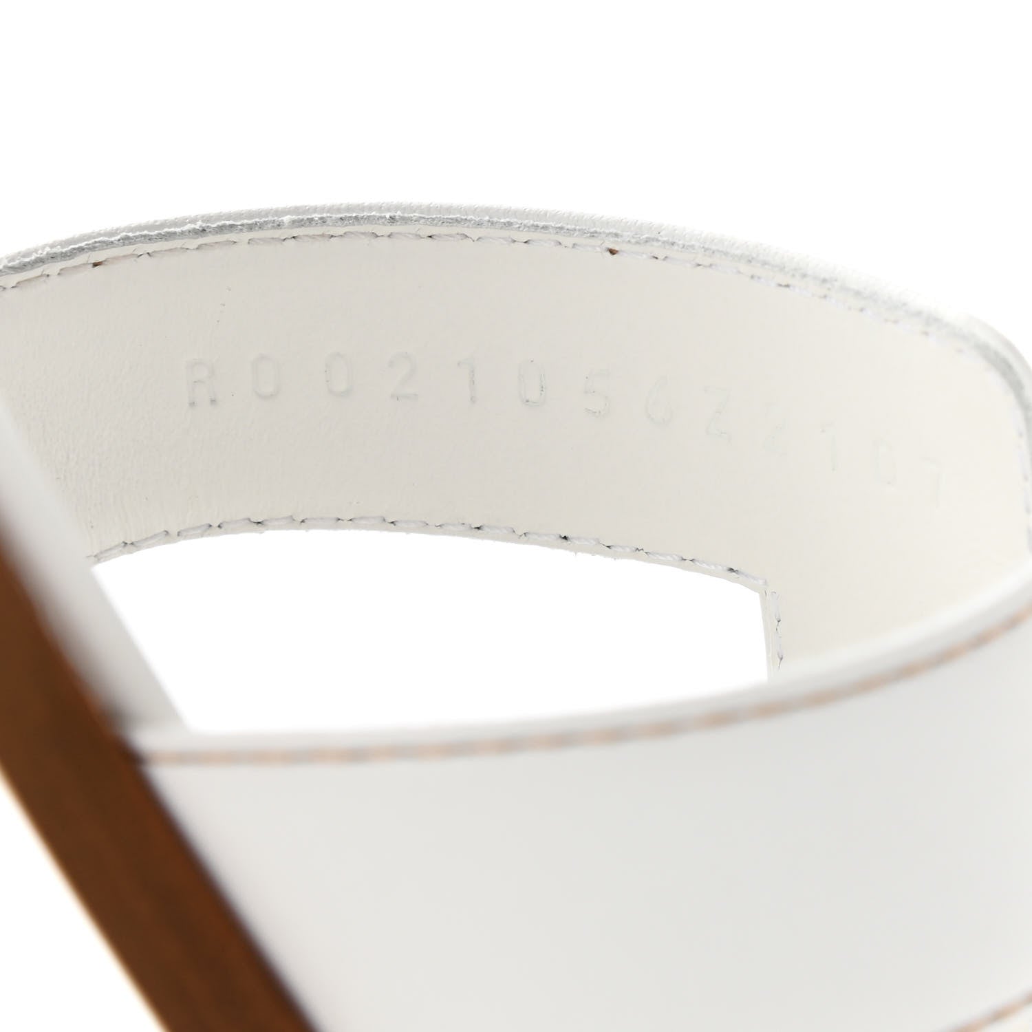 Hermes Box Calfskin Oran Sandals 35.5 White 8 of 10