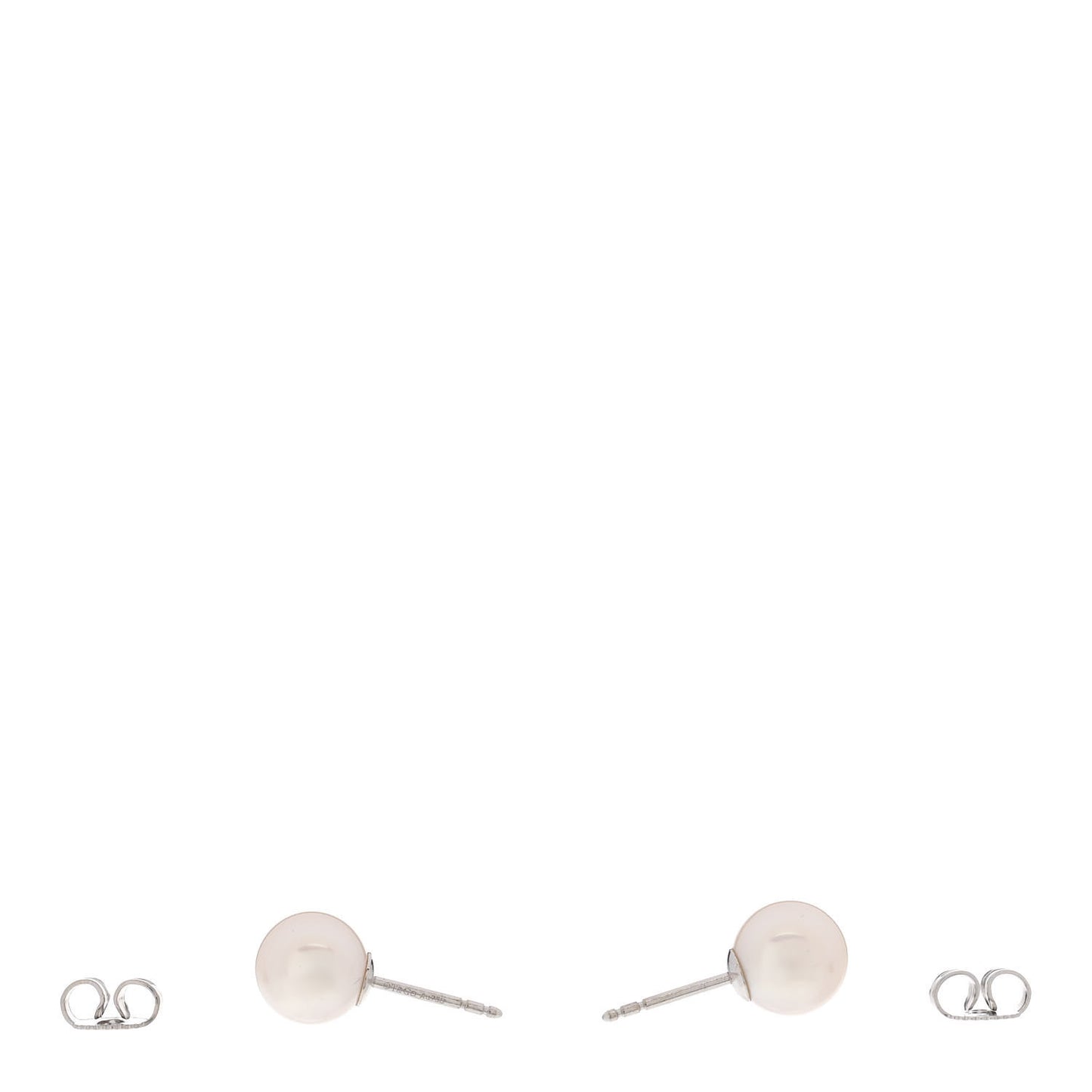 18K White Gold Akoya Pearl 7.5-8mm Earrings