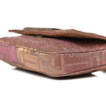 Fendi Metallic Lurex Zucca Mia Pochette Arancio 14 of 17