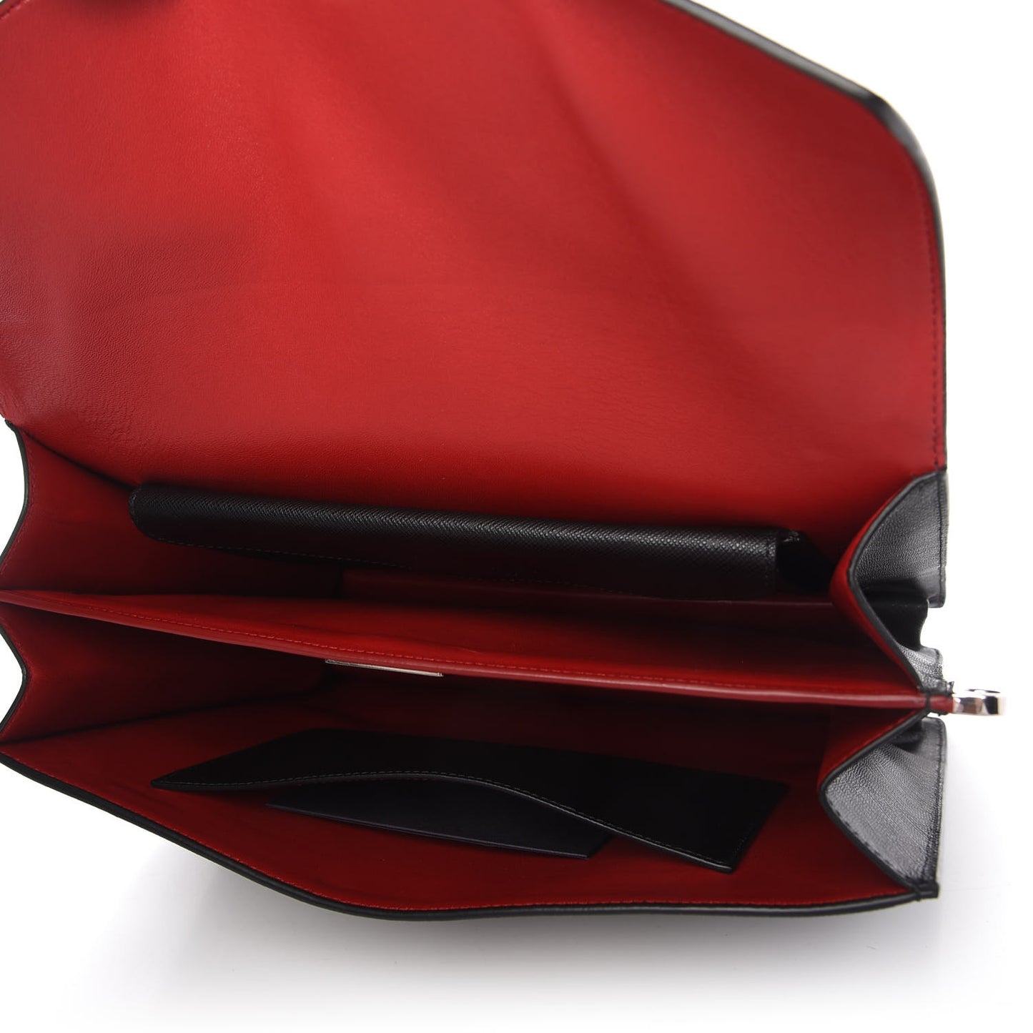 Saffiano Lux Top Handle Flap Black