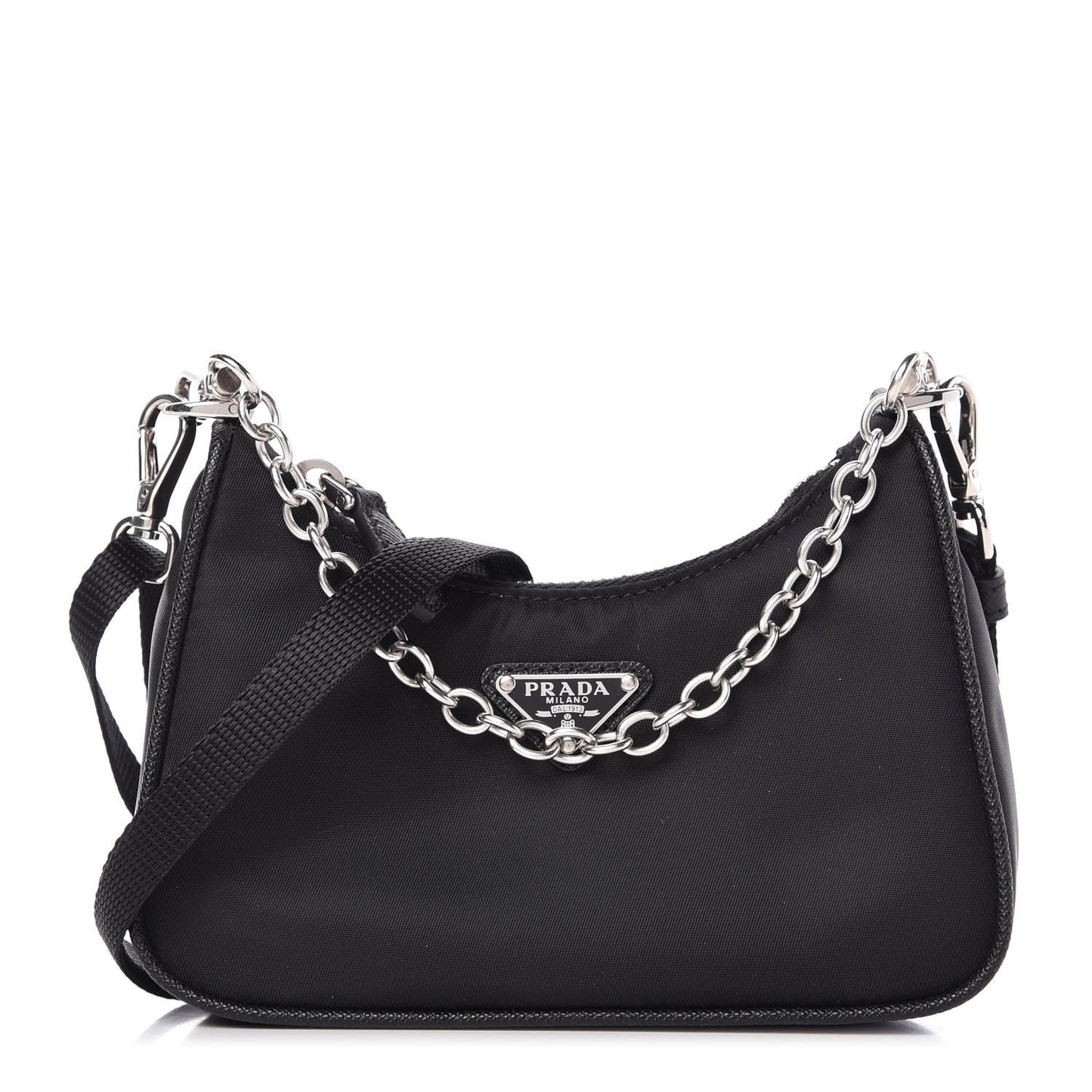 Tessuto Nylon Mini Re-Edition 2000 Shoulder Bag Black