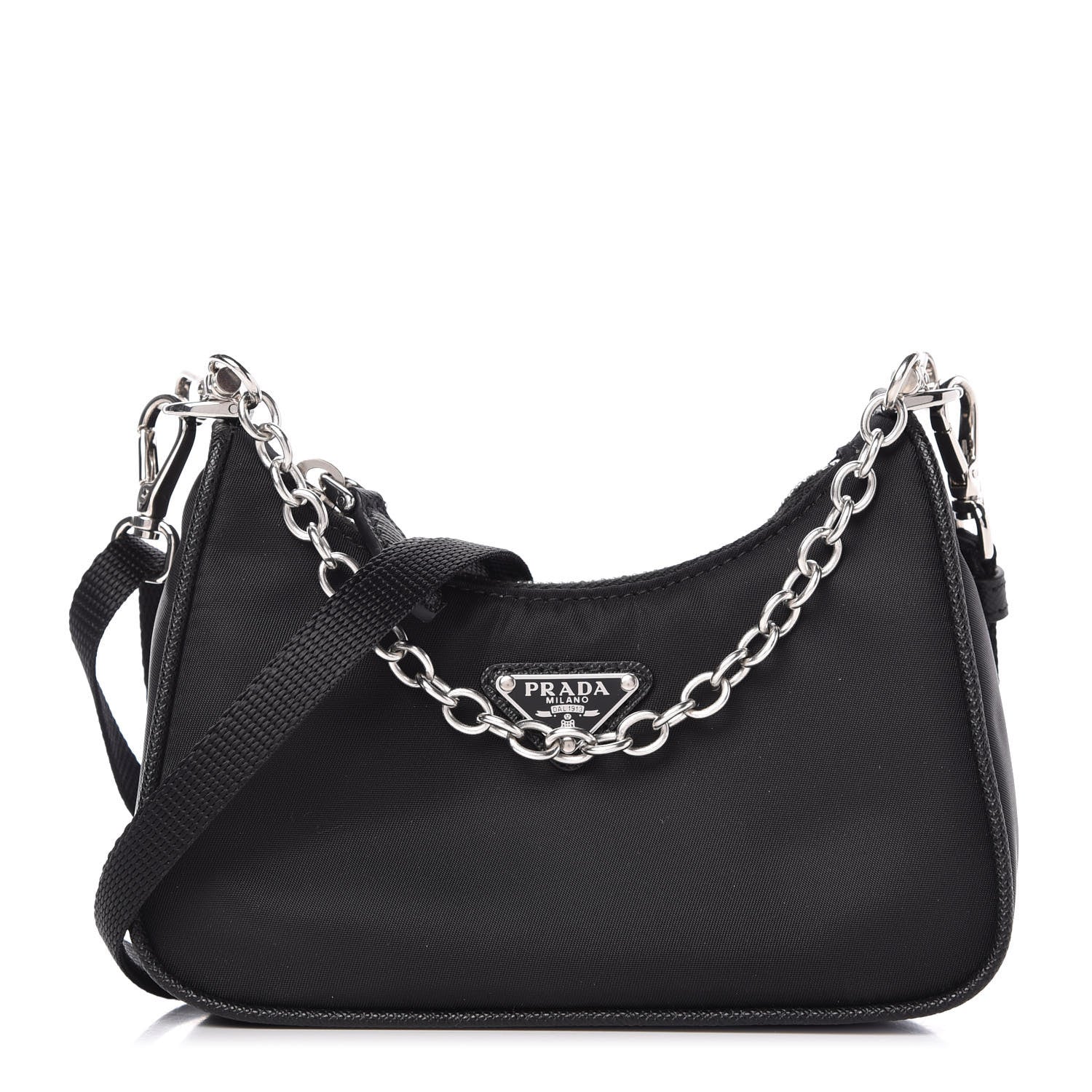 Prada Tessuto Nylon Mini Re-Edition 2000 Shoulder Bag Black 1 of 11