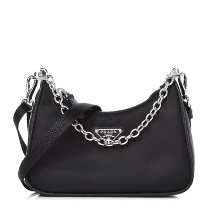 Prada Tessuto Nylon Mini Re-Edition 2000 Shoulder Bag Black 1 of 11