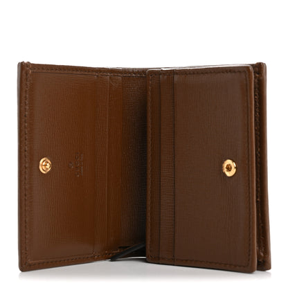 Gucci GG Supreme Monogram Horsebit 1955 Card Case Wallet Beige Ebony Brown Sugar 5 of 11