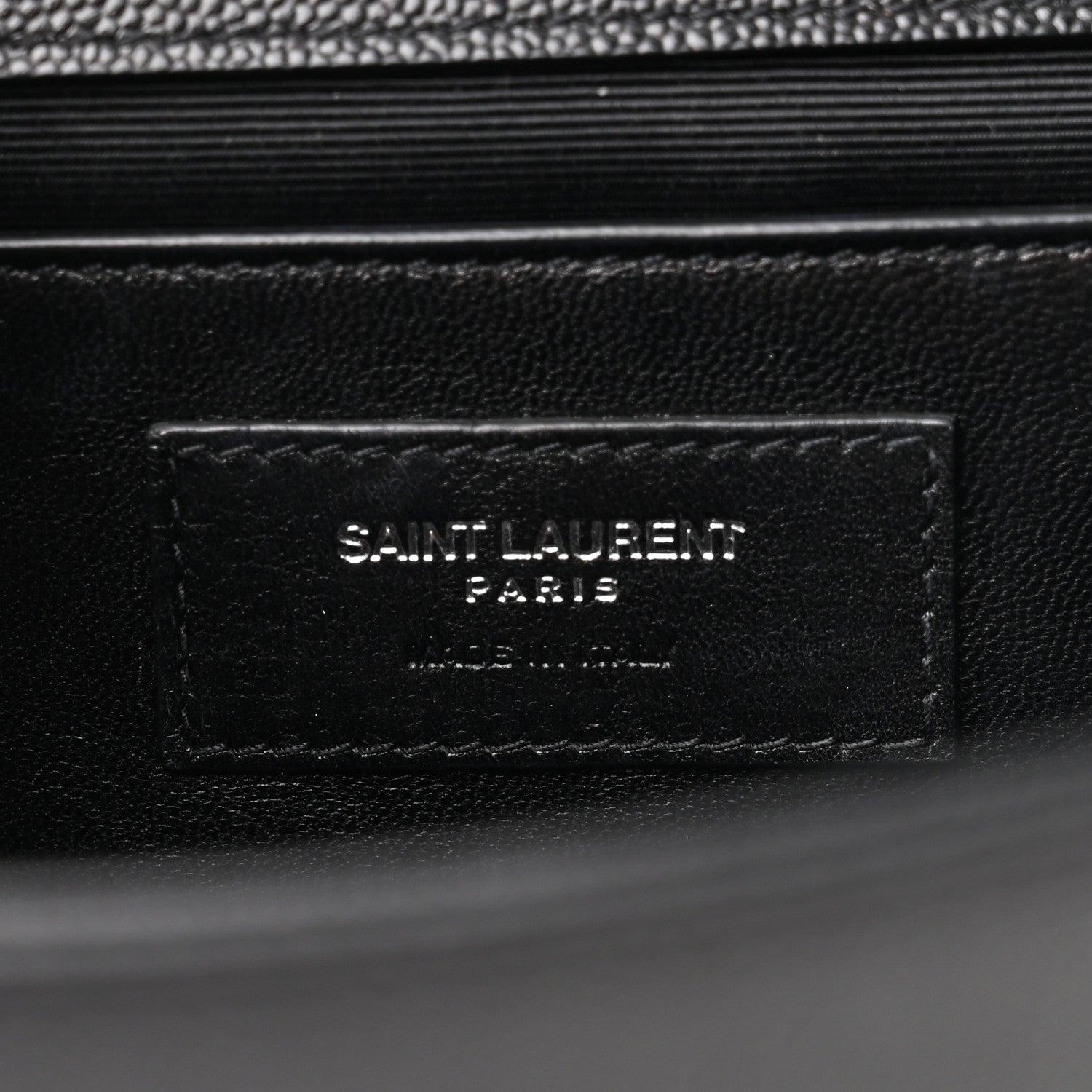 Saint Laurent Grain De Poudre Medium Classic Monogram Kate Satchel Black 6 of 11