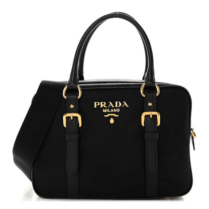 Prada Tessuto Nylon Saffiano Bauletto Black 1 of 8