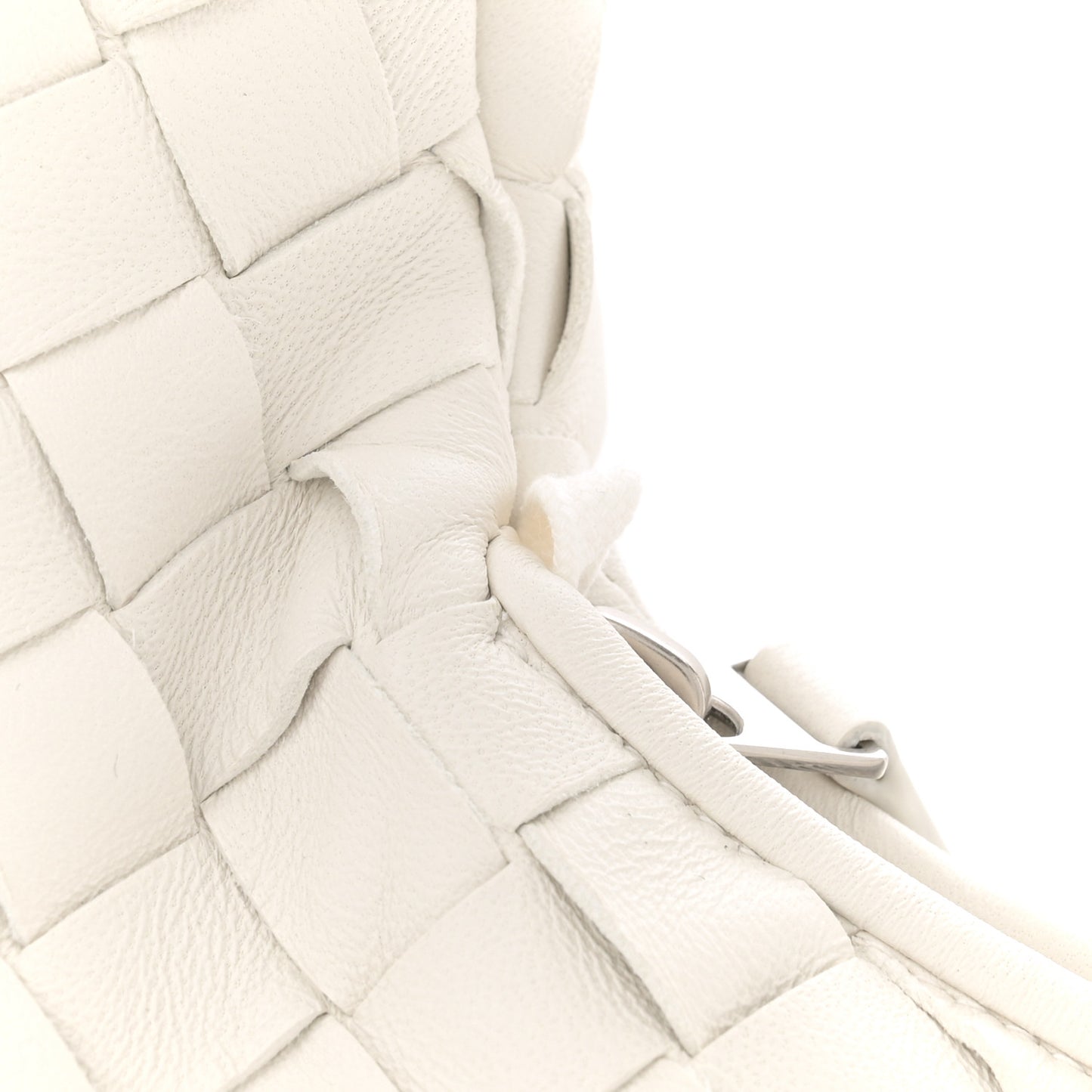 Nappa Intrecciato Buddy Bag White