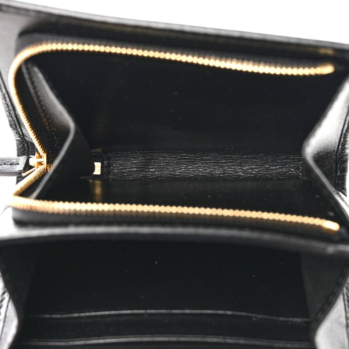 Boarded Plutone Calfskin Horsebit 1955 Flap Card Case Wallet Black