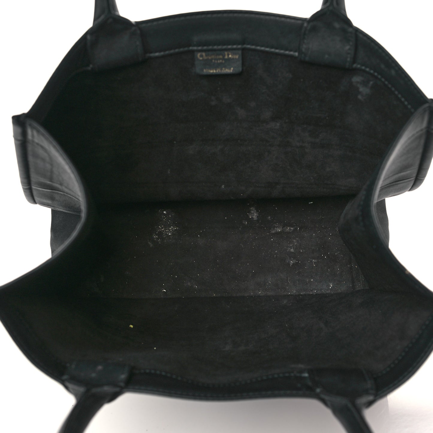 Calfskin Embossed Medium Book Tote Black