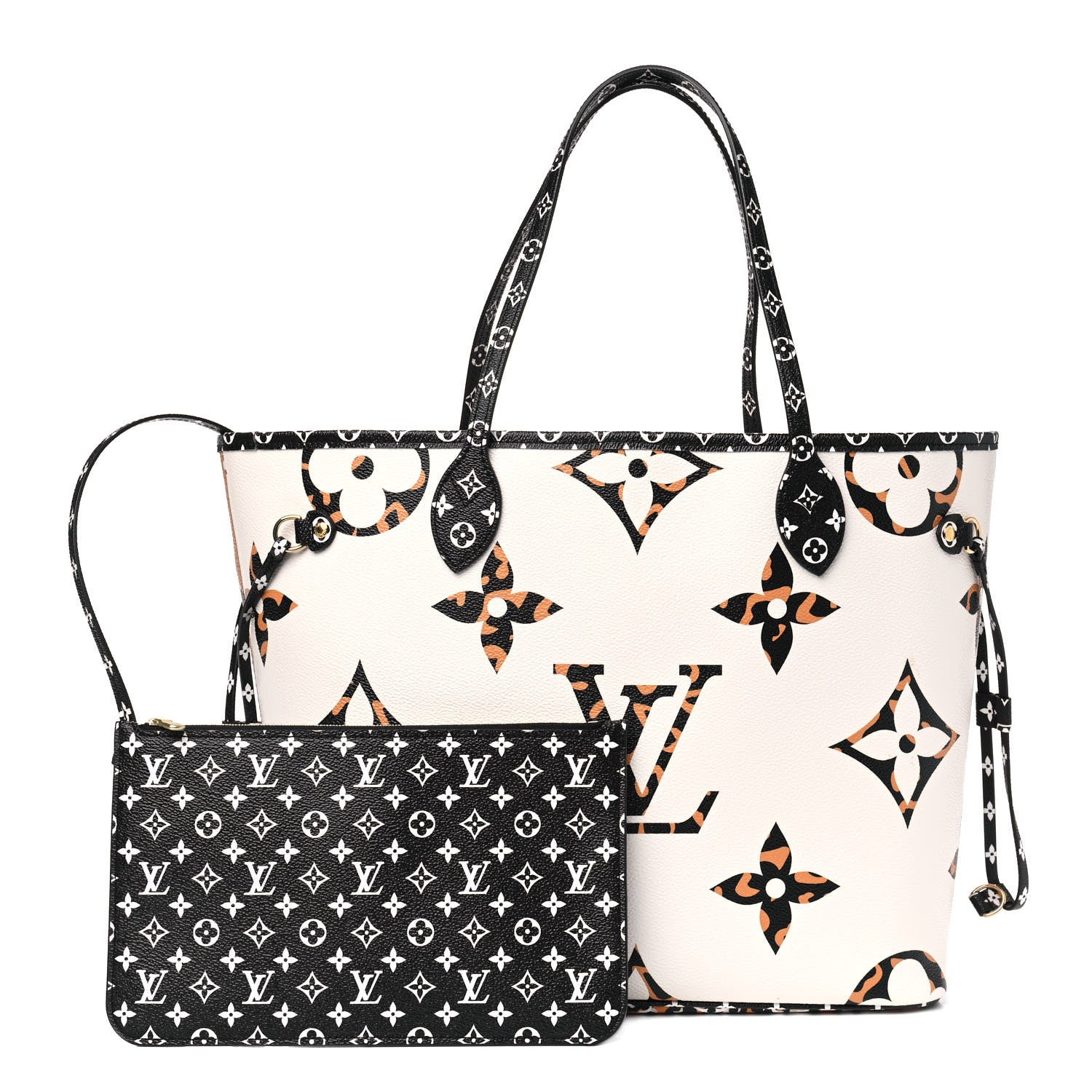 Louis Vuitton Monogram Giant Jungle Neverfull MM Ivory 1 of 4