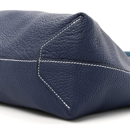 Hermes Taurillon Clemence Double Sens 36 Reversible Tote Bleu Sapphire Izmir 13 of 20