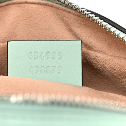 Gucci Calfskin Matelasse Mini GG Marmont Chain Shoulder Bag Water Green 7 of 11