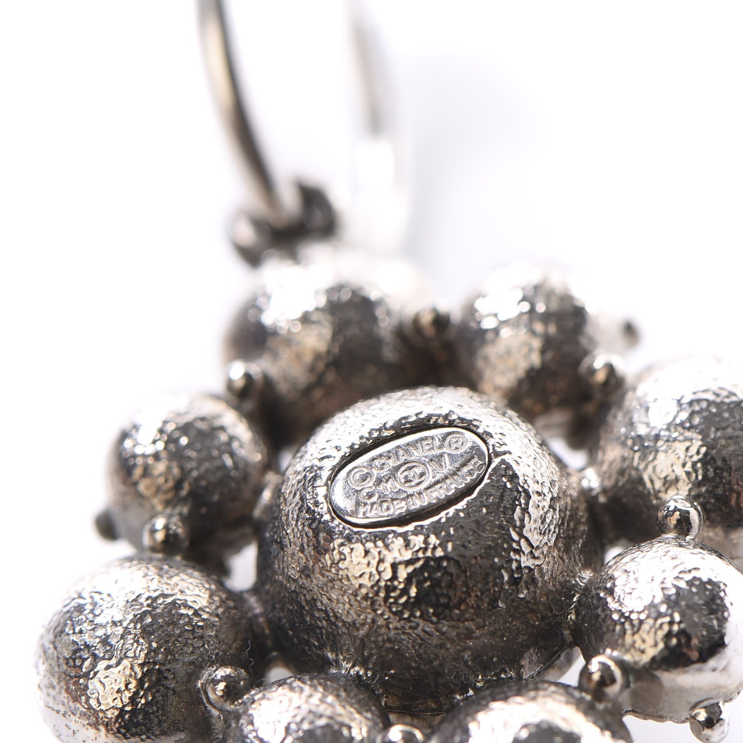Chanel Crystal CC Dangle Earrings Silver 4 of 5