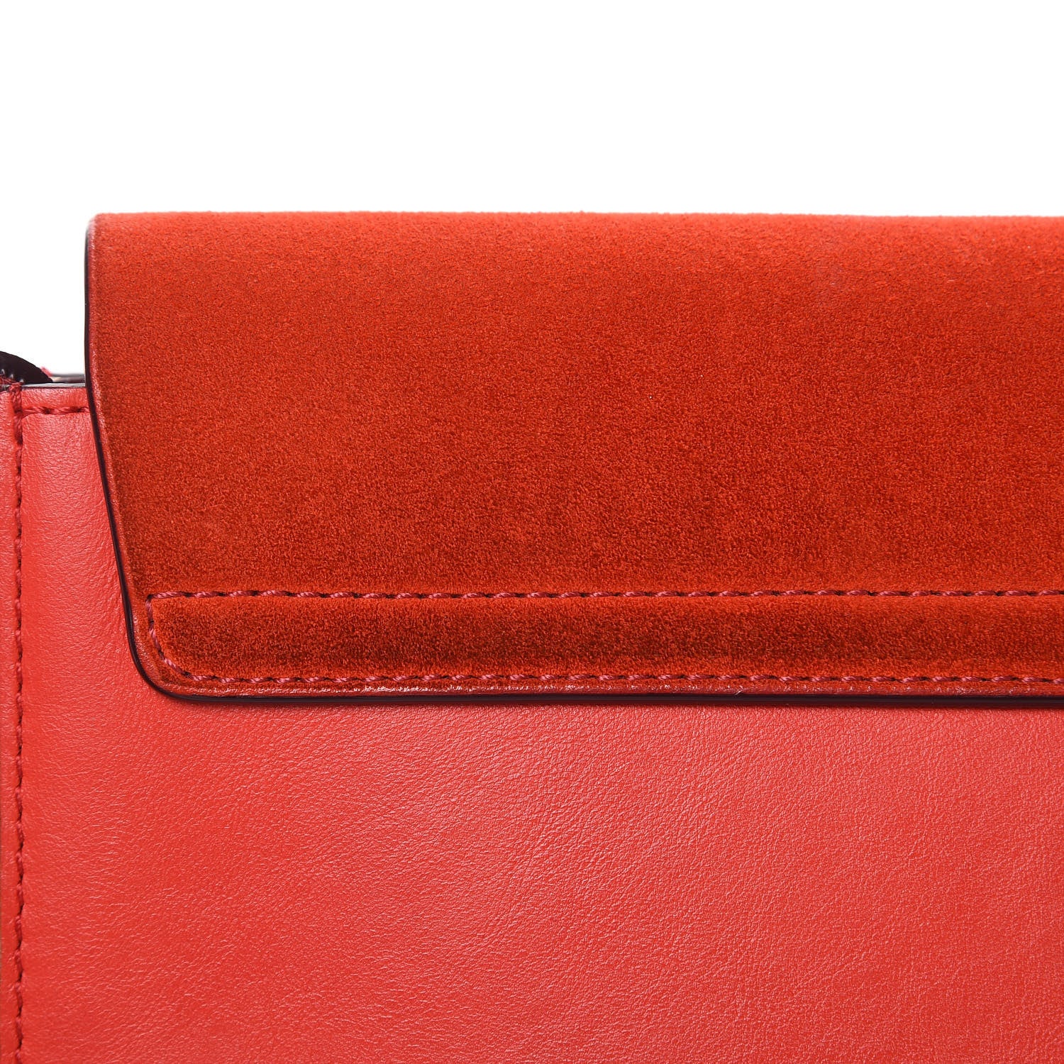 Chloe Suede Calfskin Small Faye Shoulder Bag Sepia Red 10 of 11