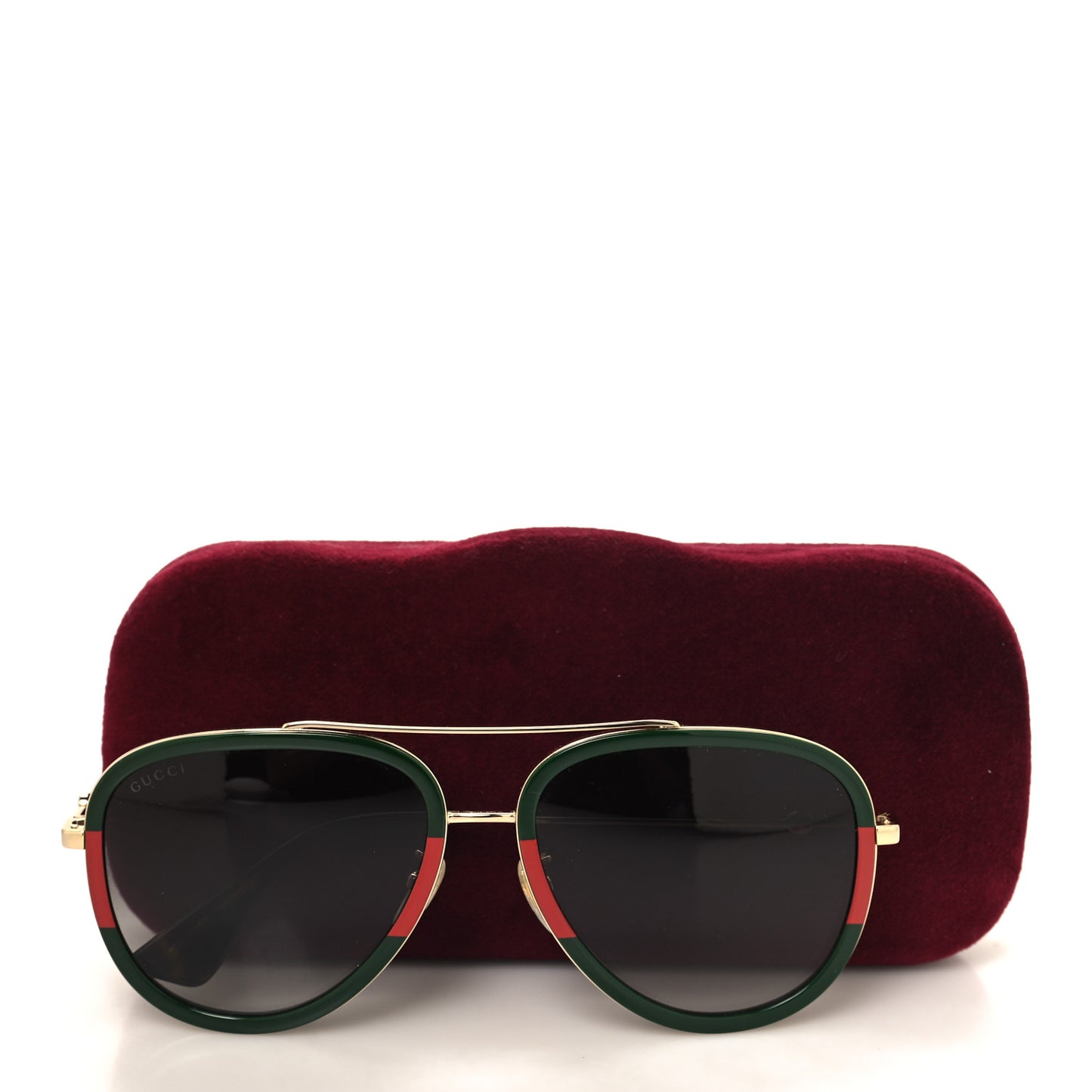 Web Aviator Sunglasses GG0062S Green Red
