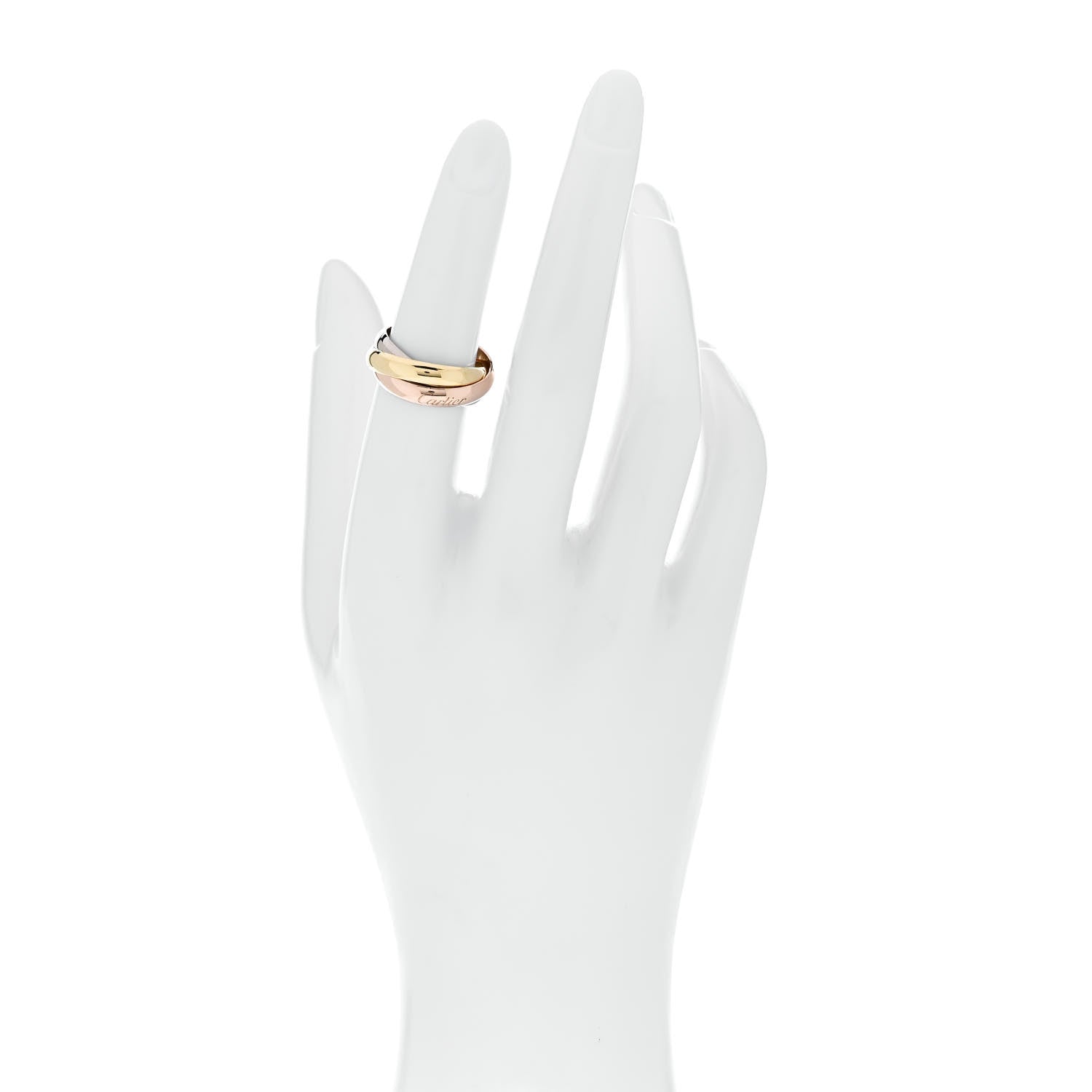 Cartier 18K Pink Yellow White Gold Classic Trinity Ring 52 6 2 of 5