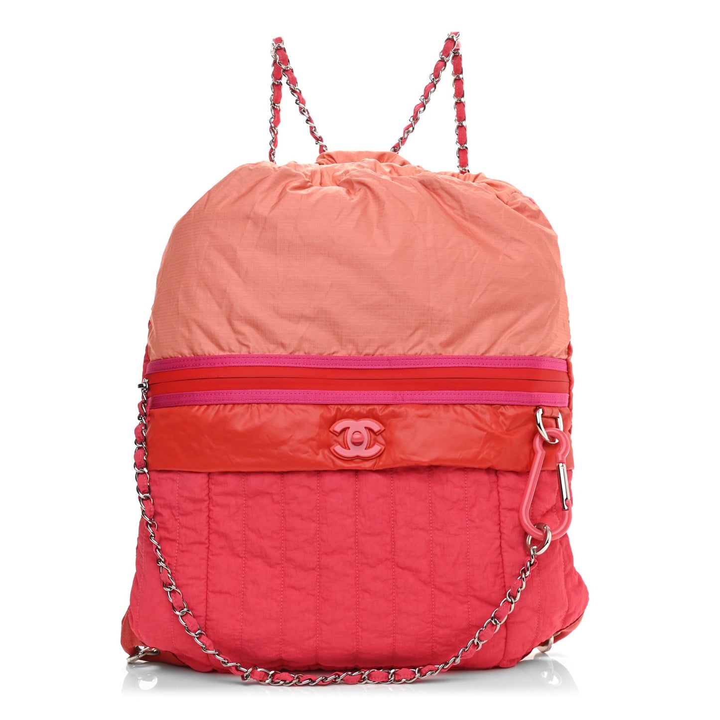 Nylon Coco Sport Drawstring Backpack Pink