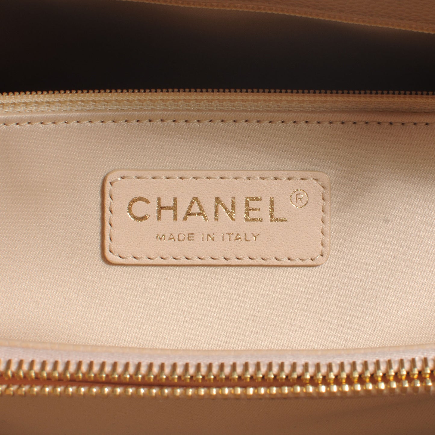 Caviar Quilted Grand Shopping Tote GST Beige