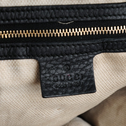 Gucci Pebbled Calfskin Medium Soho Shoulder Bag Black 6 of 9