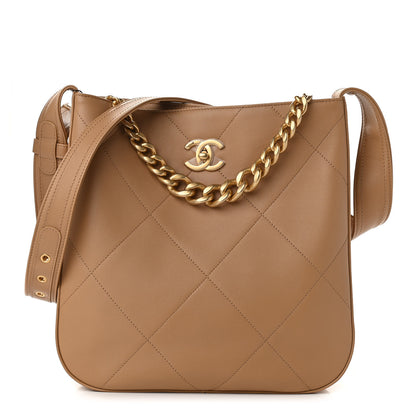 Chanel Calfskin Stitched Easy Mood Hobo Beige 1 of 11