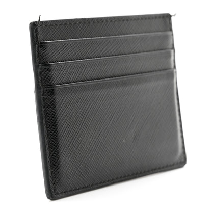 Prada Saffiano Metal Card Holder Black 3 of 9