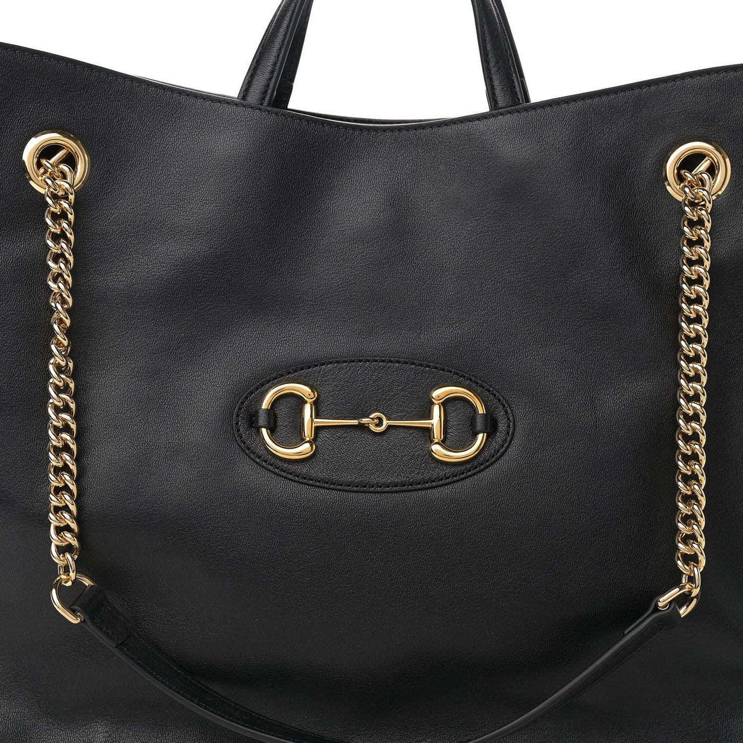 Calfskin Large Horsebit 1955 Tote Bag Black