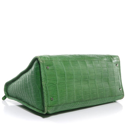 Balenciaga Crocodile Work Bag Green 8 of 12