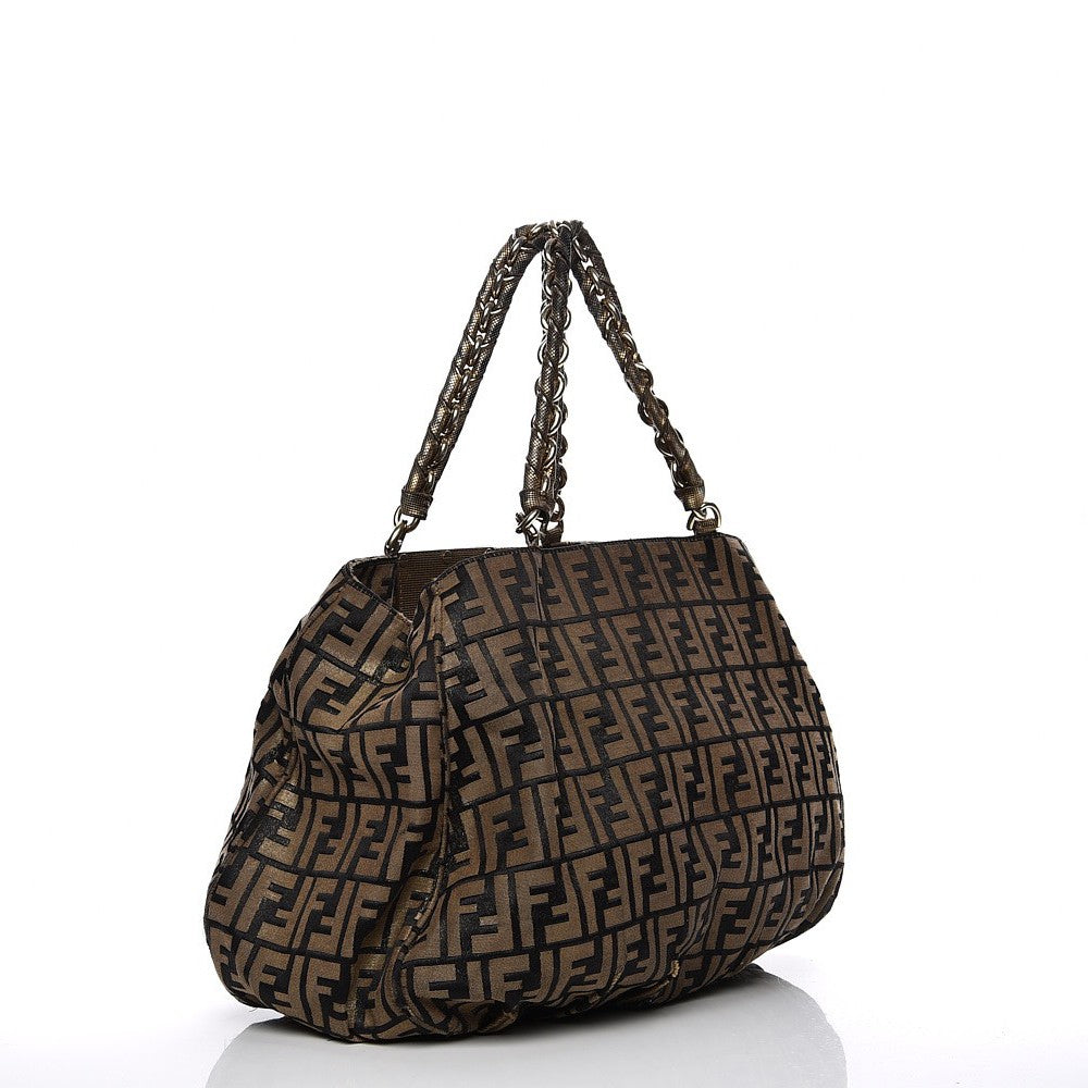 Fendi Zucca Mia Tote Tobacco 3 of 19