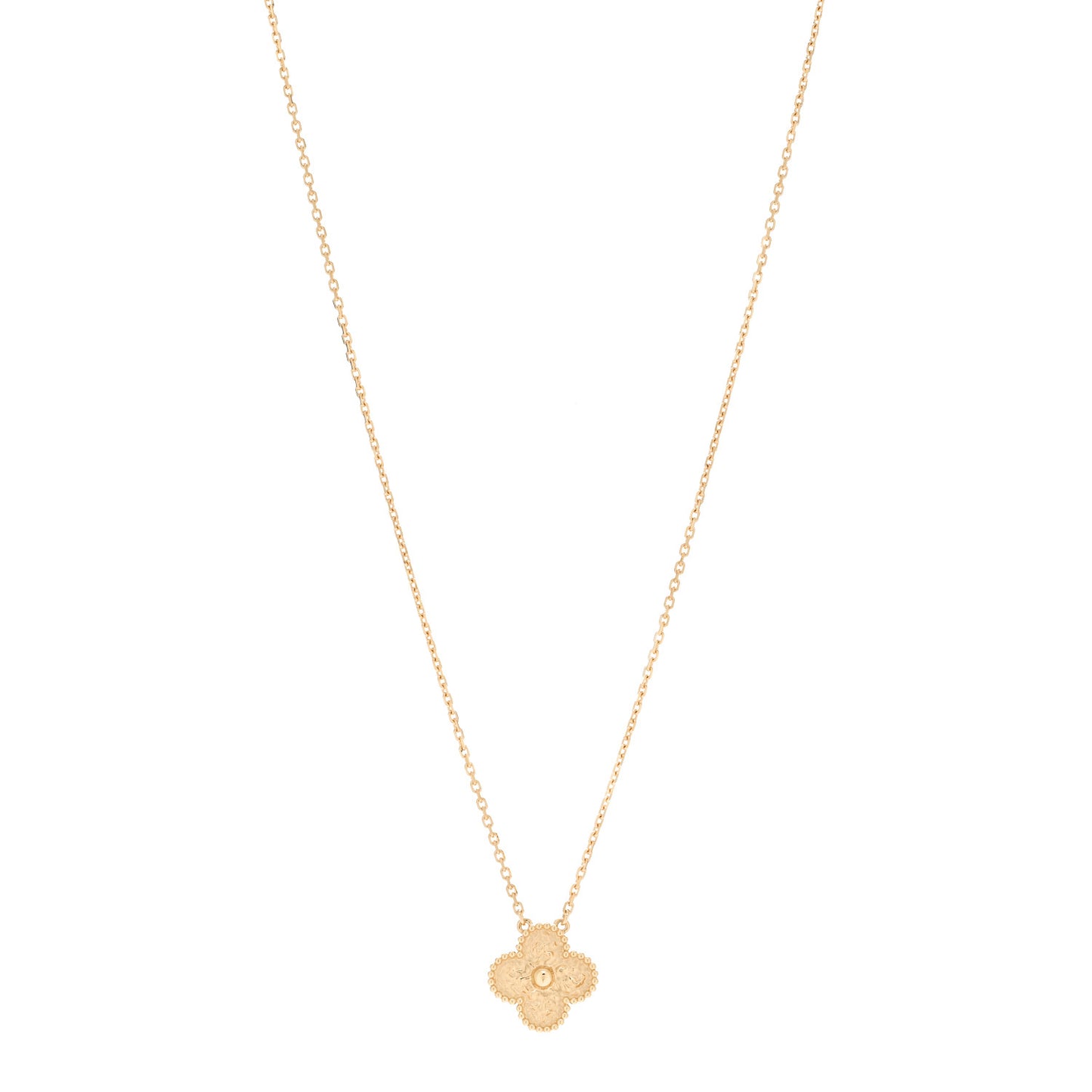 18K Yellow Gold Vintage Alhambra Pendant Necklace