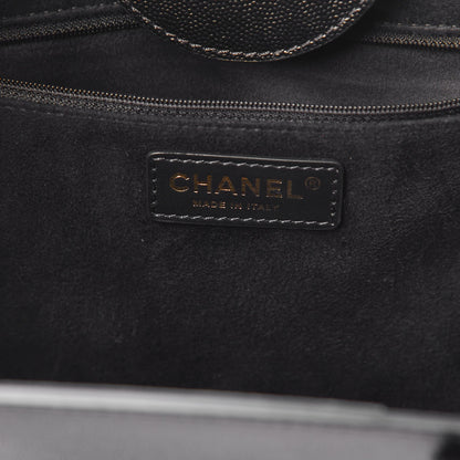 Chanel Caviar Small Studded Deauville Tote Black 7 of 9