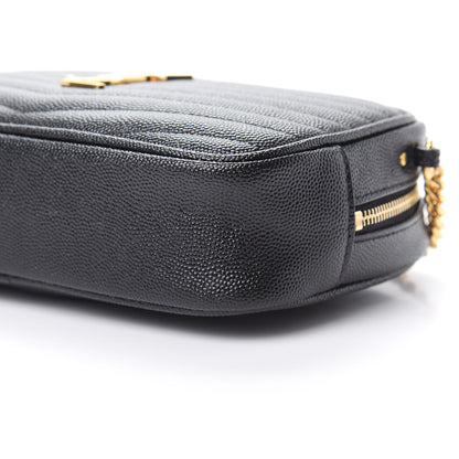 Saint Laurent Grain De Poudre Matelasse Monogram Mini Lou Camera Bag Black 10 of 10