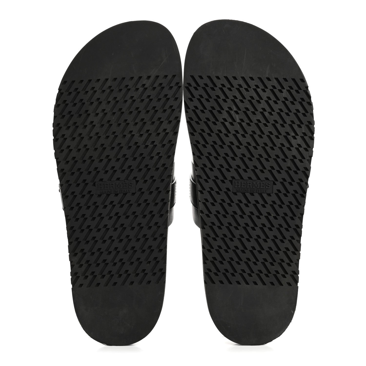 Hermes Calfskin Mens Tao Sandals 43.5 Black 6 of 9