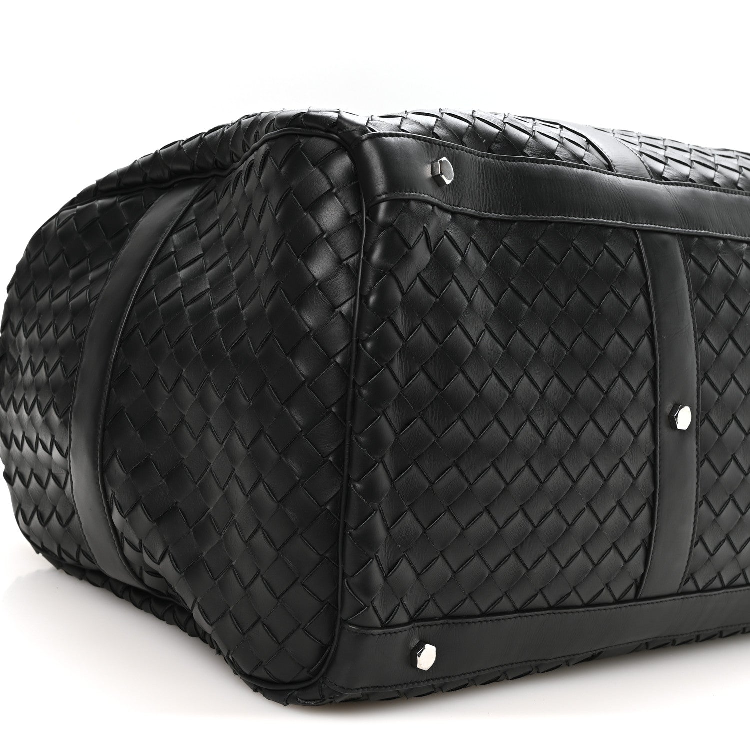 Bottega Veneta Nappa Intrecciato Weekend Bag Black 9 of 10