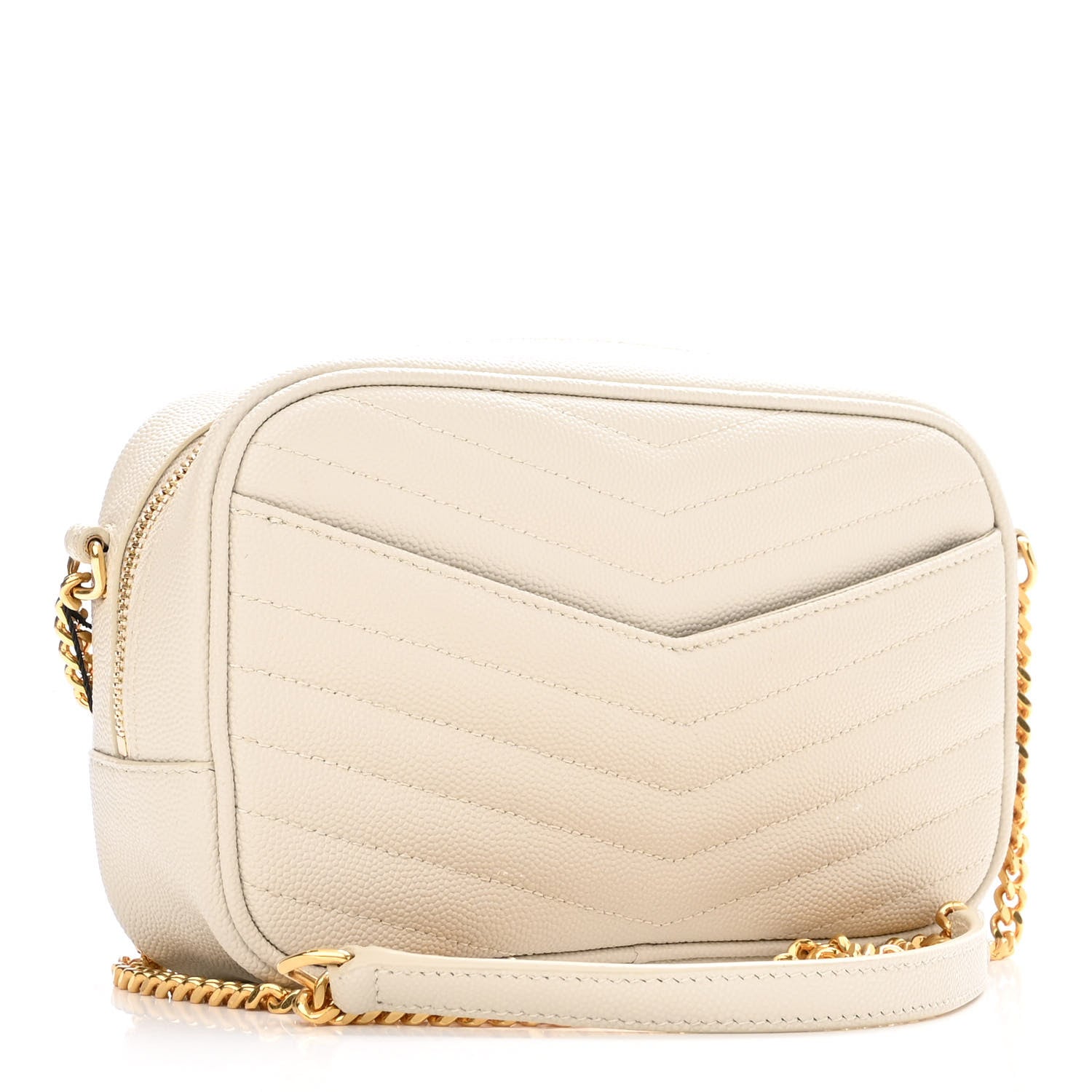 Saint Laurent Grain De Poudre Matelasse Monogram Mini Lou Camera Bag Crema Soft 3 of 11